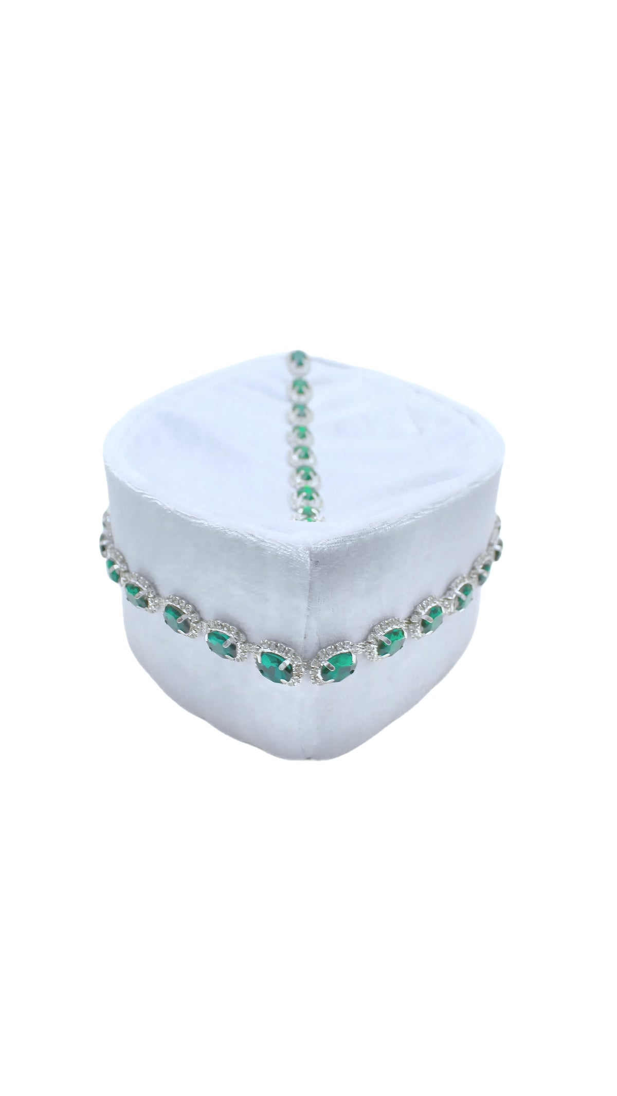 White & Emerald Crystal Oga Faaji Crown