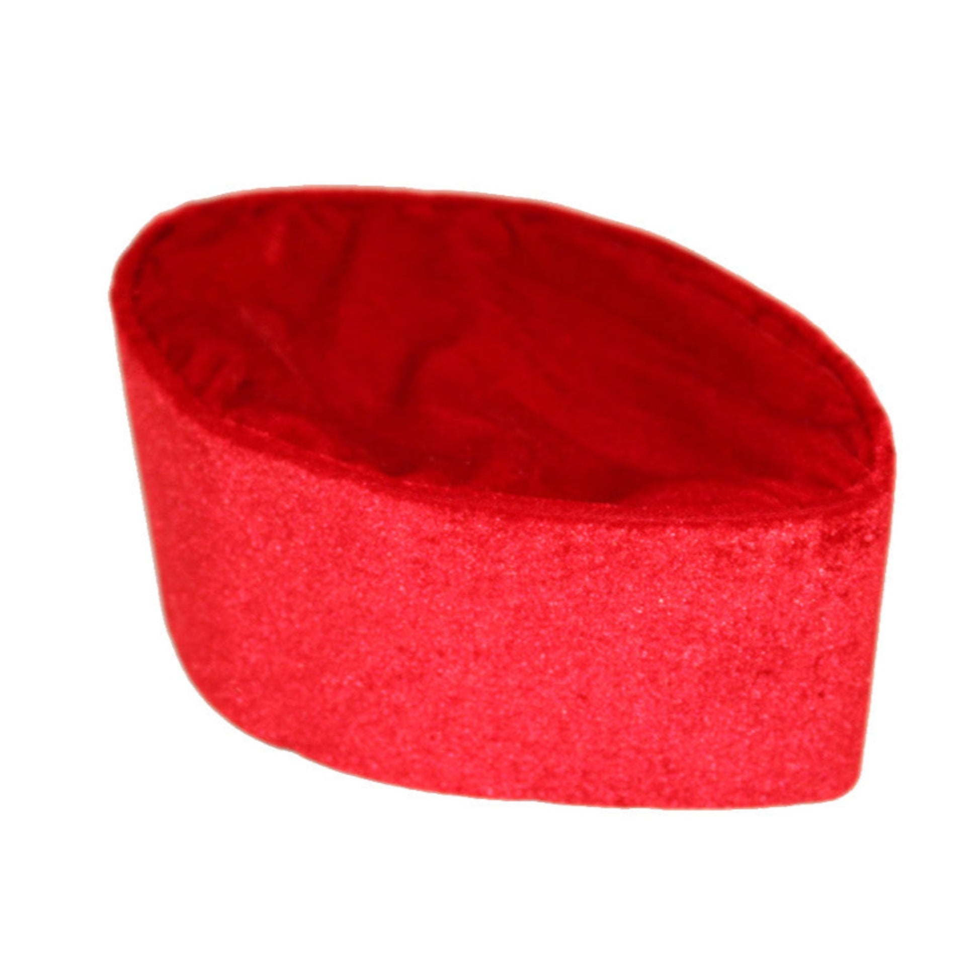 Red African Hat by Oga Faaji African Native Hat Kente Hat African Print Hat Velvet hat kente kufi Muslim Hat Africa African Headwear Crown