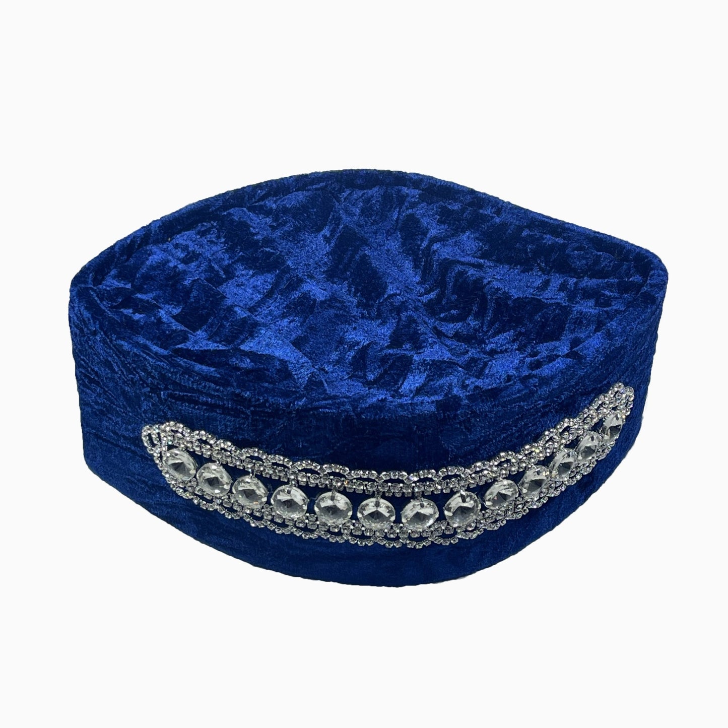 Silver Ribbon Crushed Blue Oga Faaji Crown
