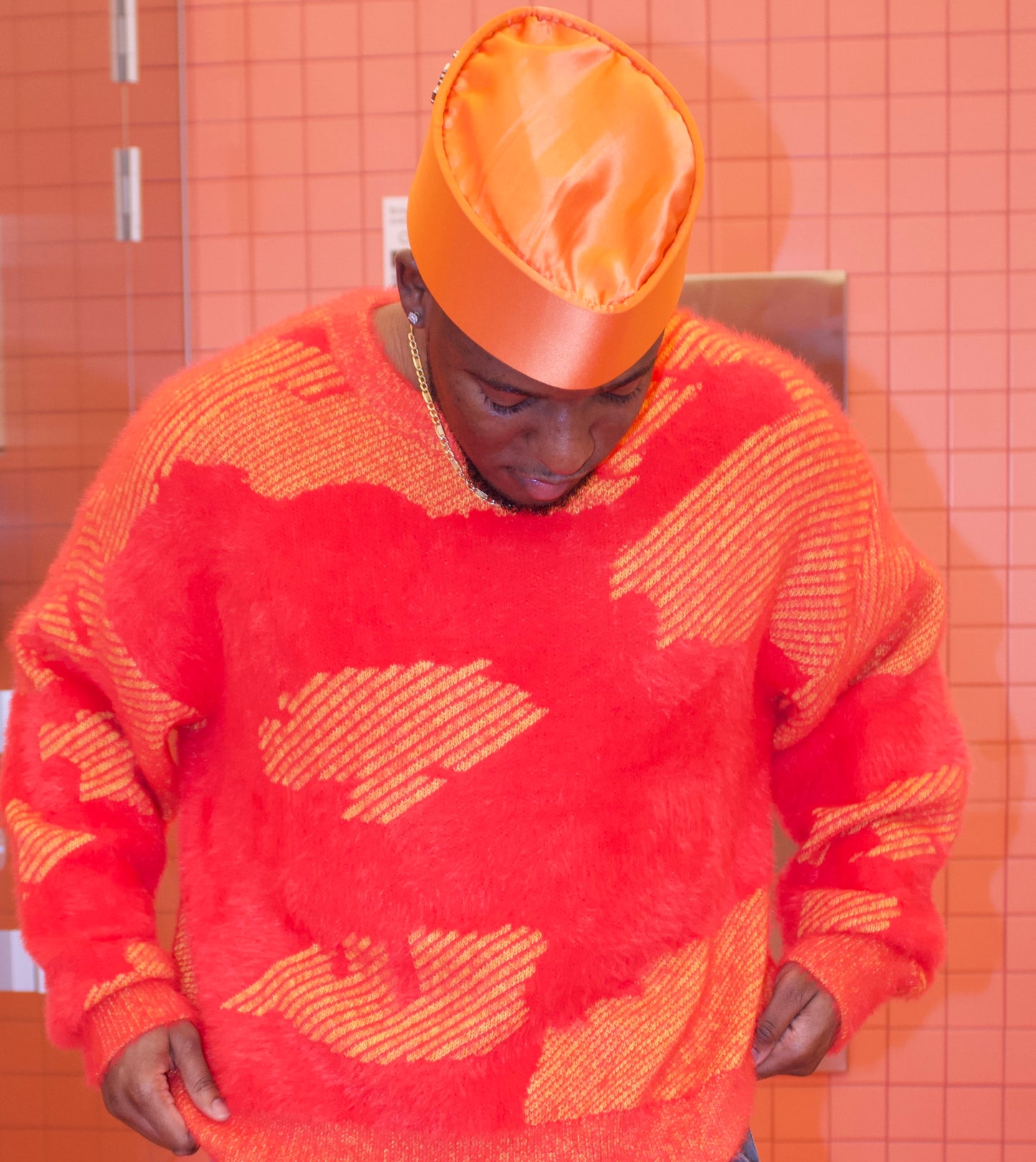 Orange Satin Original Oga Faaji Crown