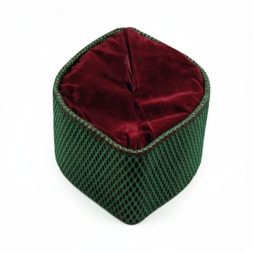 Burgundy/Green Net Original Oga Faaji Crown