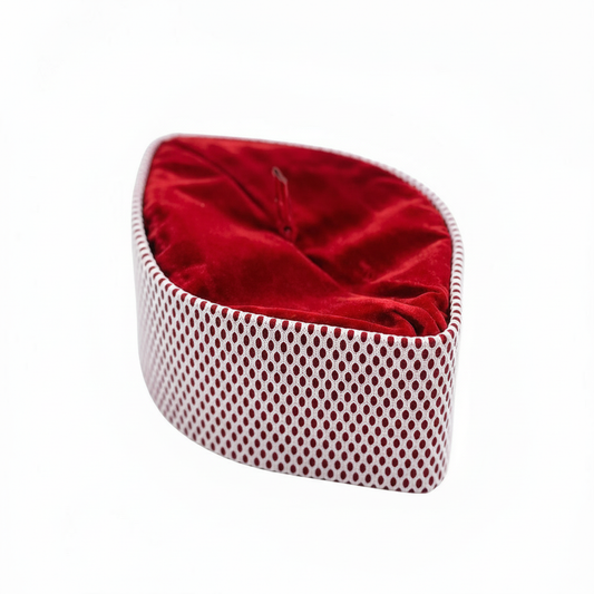 Burgundy/White Net Original Oga Faaji Crown