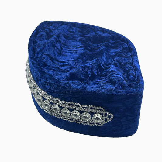 Silver Ribbon Crushed Blue Oga Faaji Crown